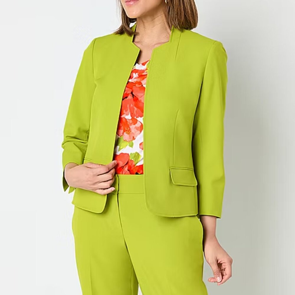 Evan-Picone Black Label Kiwi Crepe Blazer Jacket 6 NWT - Picture 6 of 12